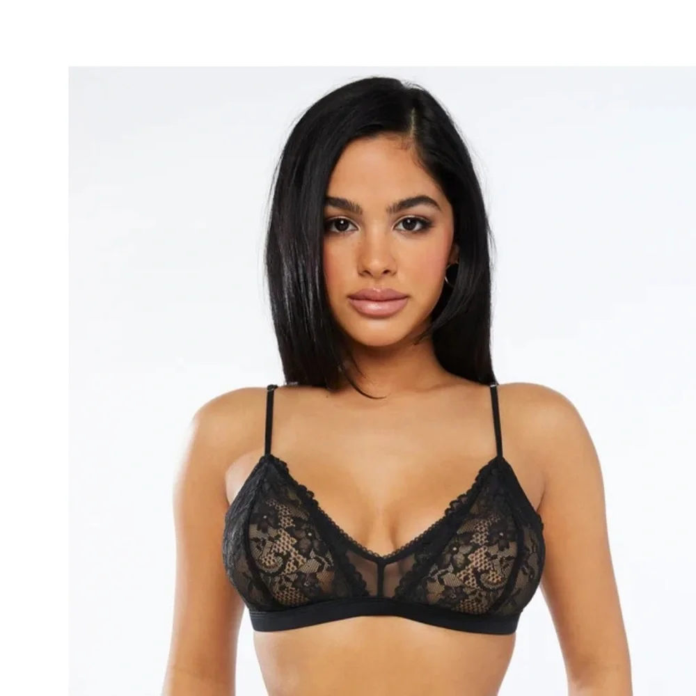 SAVAGE X FENTY FLORAL LACE AND MESH BRALETTE - Picture 2 of 10